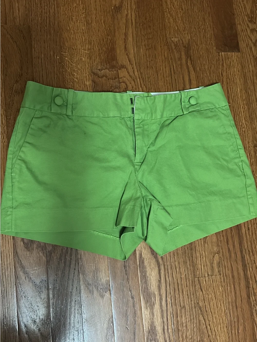 Banana Republic Lime Green High-Waist Tailored Shorts
